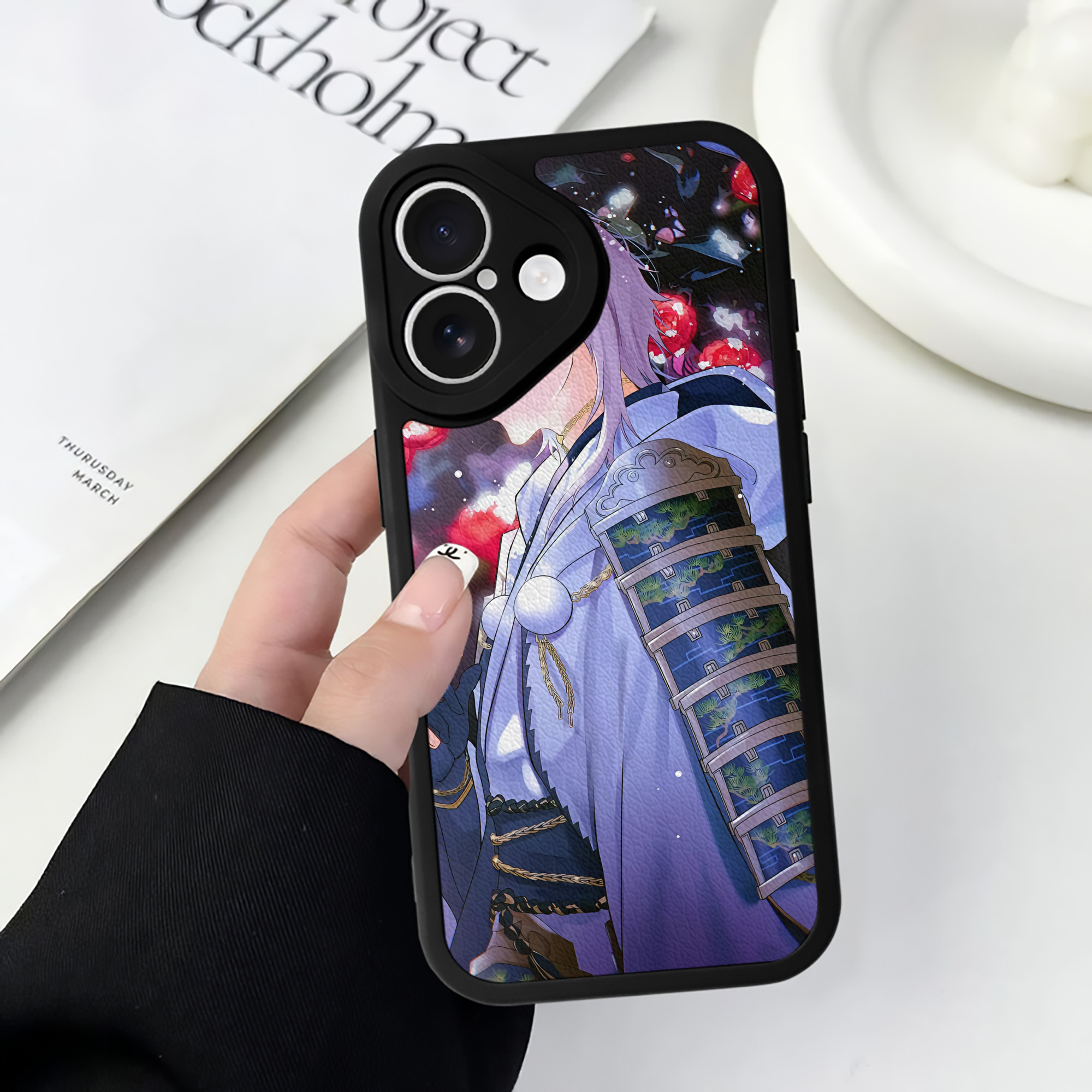 （画像用） 刀剣乱舞 Touken Ranbu 【iPhone 16シリーズ対応】シリコンスマホケース（レザー調） 材質：シリコン